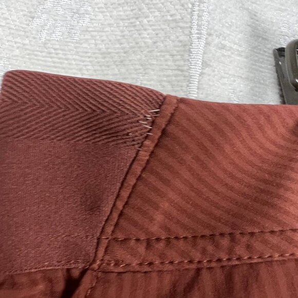 Athleta Vienna Cargo Pant in City Brown Stripe high-rise pull-on straight leg 20 - Picture 4 of 9